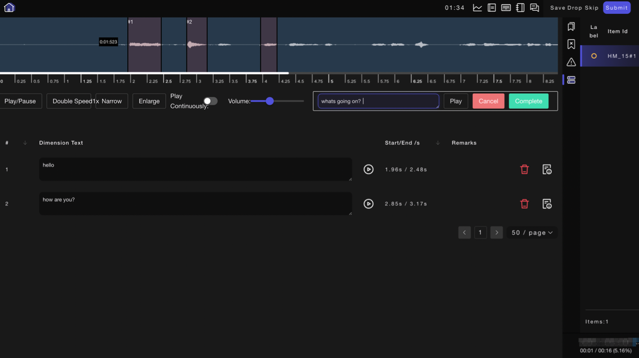 
    Abaka Forge Platform - ASR annotation
  