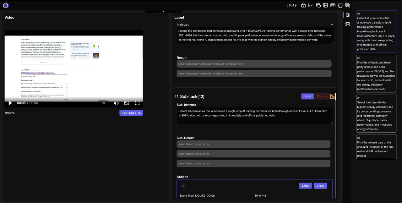 Chrome GUI Annotation Tool (CGAT) Interface on Abaka Forge Platform