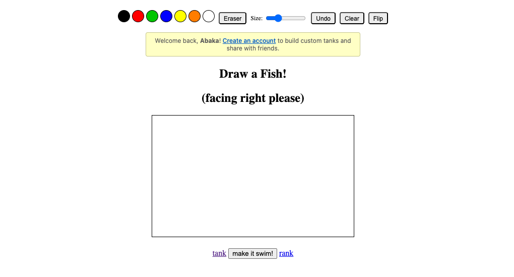 The drawa.fish interface, where an AI model provides a real-time confidence score on whether the drawing is a fish.