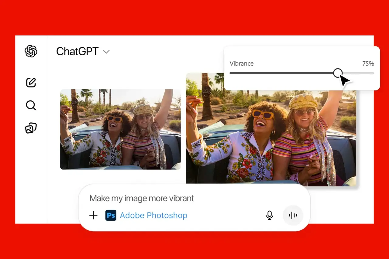 ChatGPT integrates Adobe apps for editing via natural language prompts