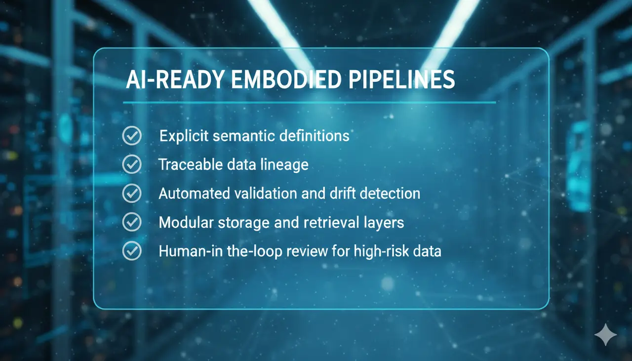 AI-Generated: Practical Checklist for AI-Ready Embodied Pipelines