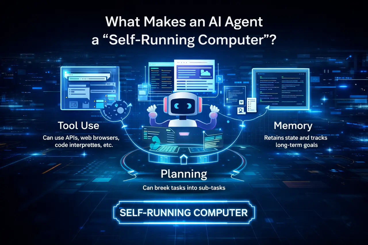 AI agent using tools, planning, and memory to run software